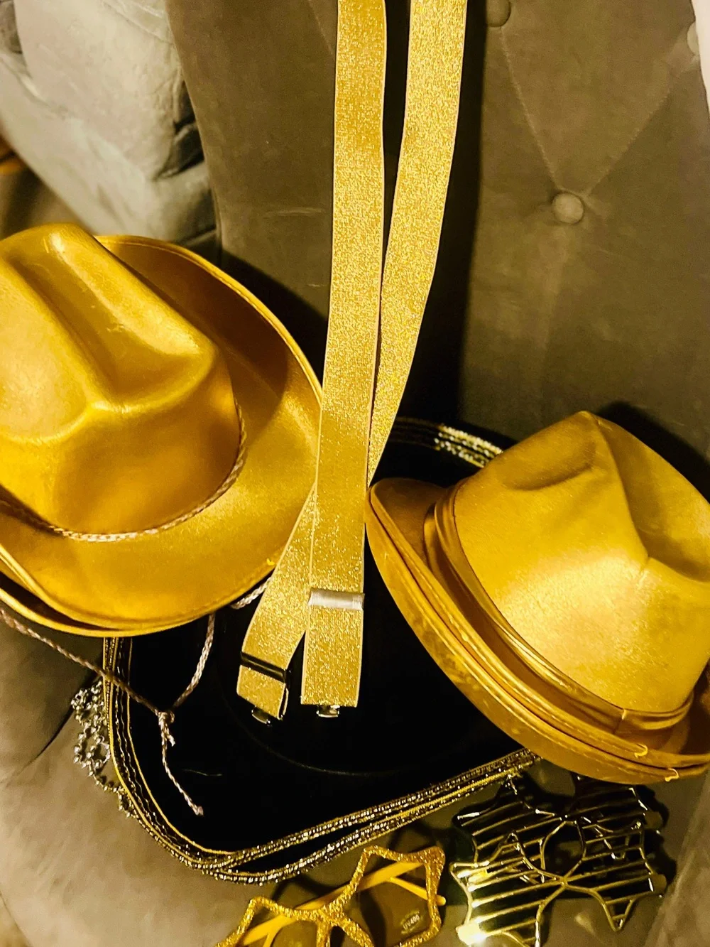 Gold Women’s Fedora Hat - Stylish Metallic Finish